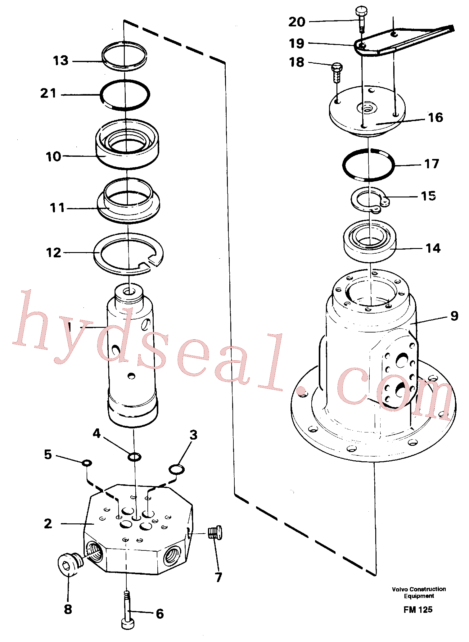 VOE14013299 for Volvo Turning joint(FM125 assembly)