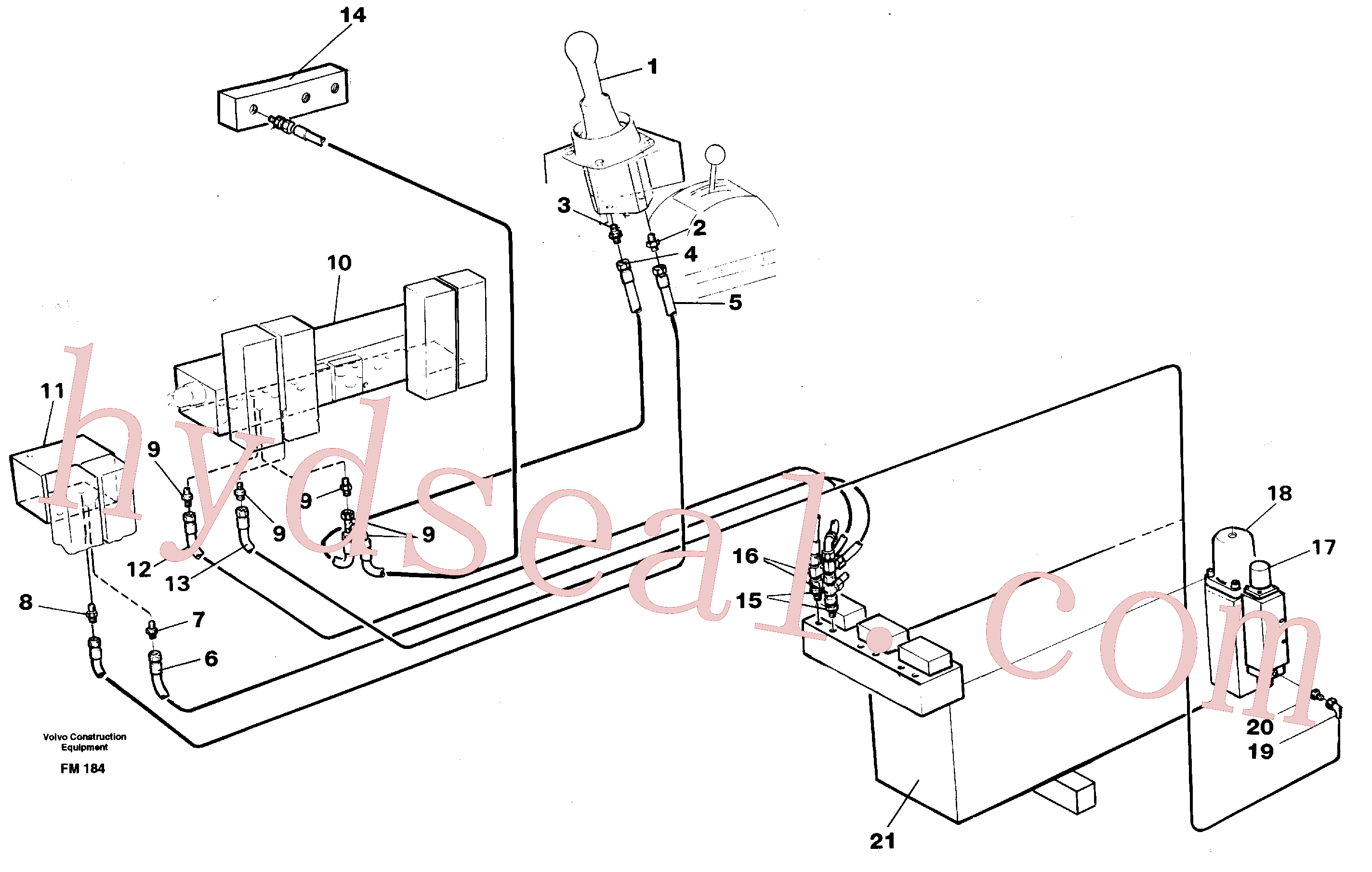 VOE14264532 for Volvo Servo hydraulics, boom(FM184 assembly)