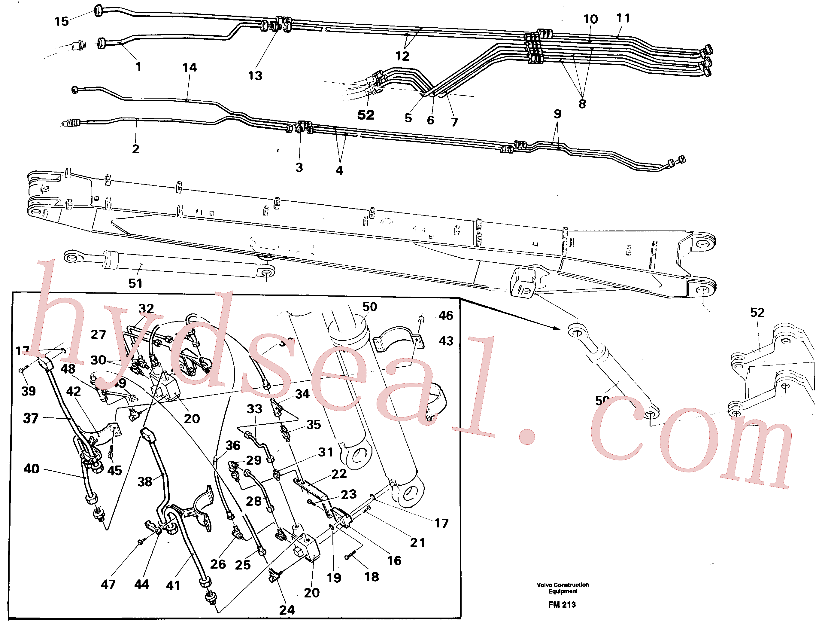 VOE14249639 for Volvo Hydraulic system, boom, handling equipment(FM213 assembly)