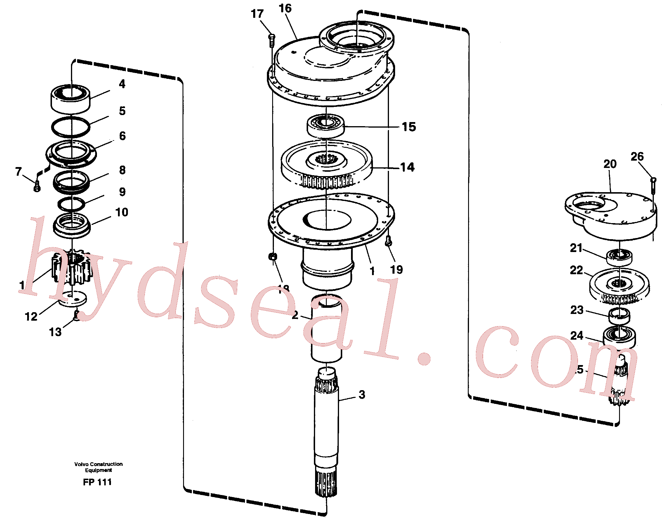VOE14250821 for Volvo Swing gearbox(FP111 assembly)