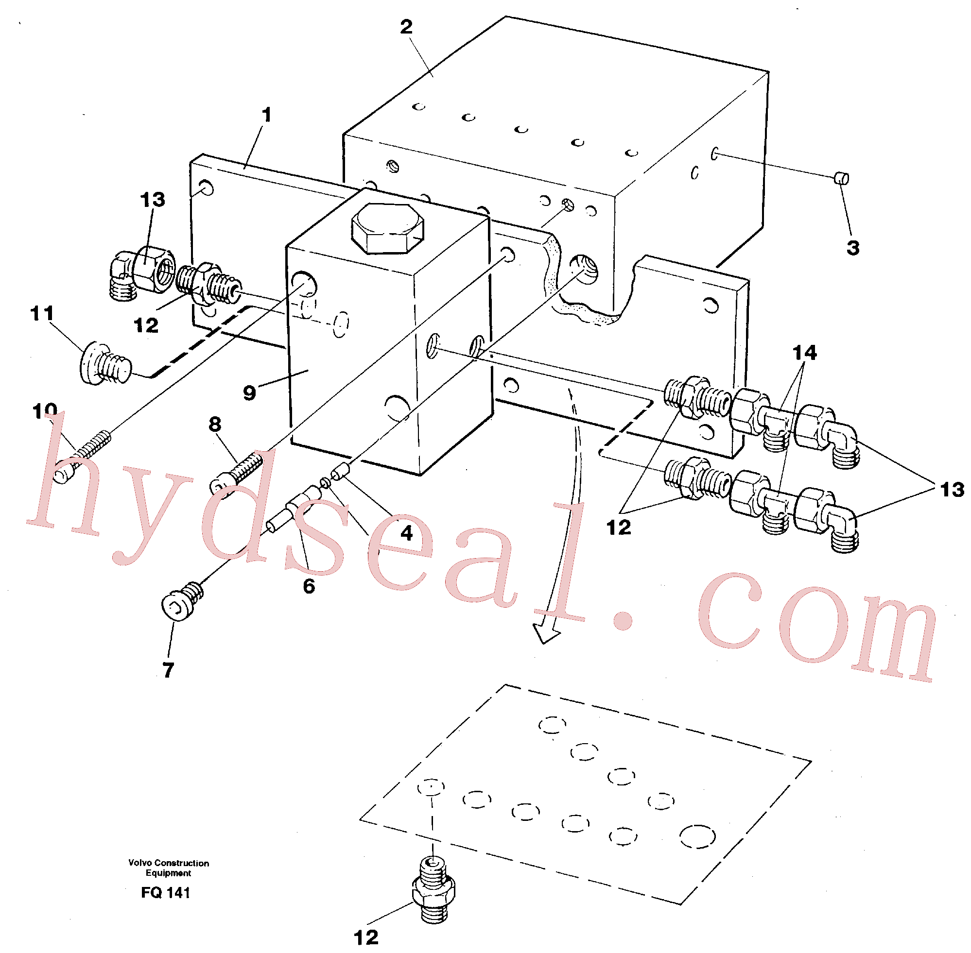VOE14286644 for Volvo Control block, travel/servo(FQ141 assembly)