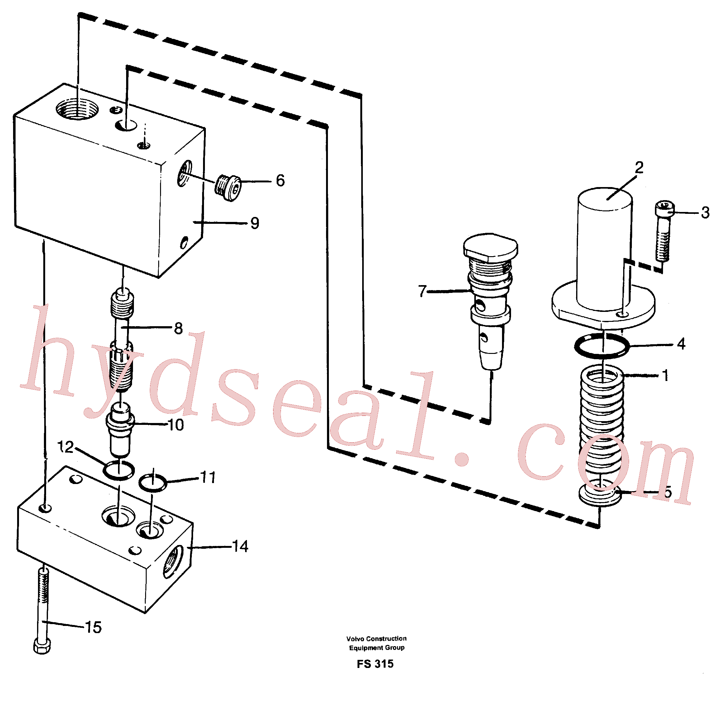 VOE14232757 for Volvo Thermostatic valve(FS315 assembly)