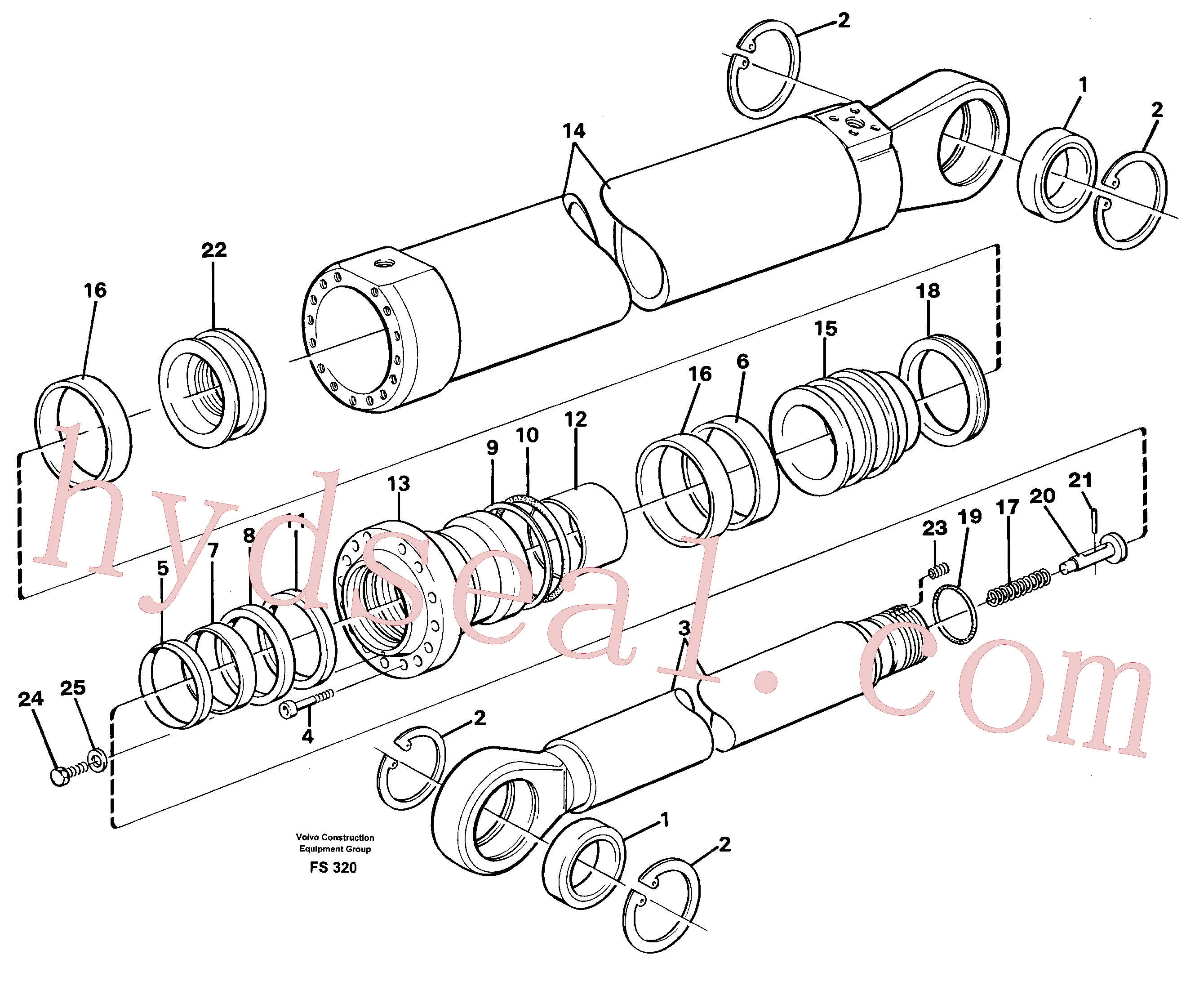 VOE14237757 for Volvo Dipper arm cylinder(FS320 assembly)