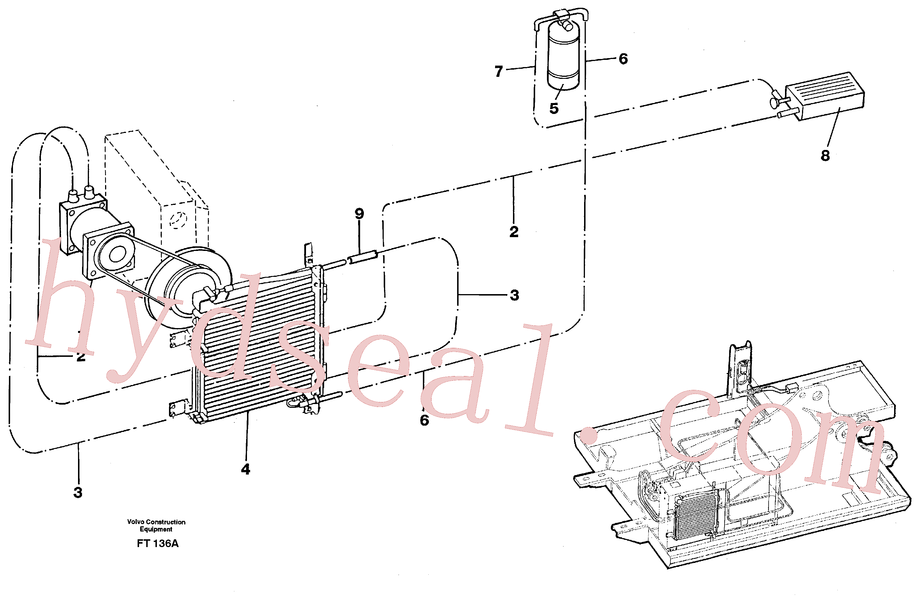 VOE14256917 for Volvo Air conditioning installation(FT136A assembly)