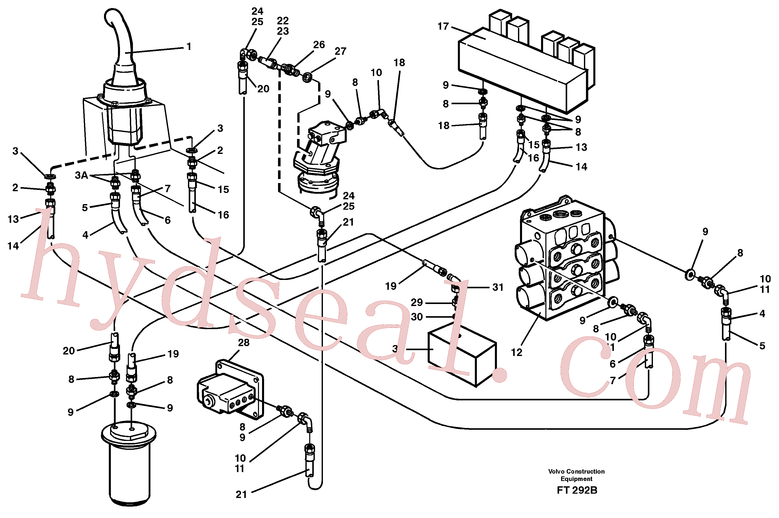 VOE14264532 for Volvo Servo hydraulics, Slewing(FT292B assembly)
