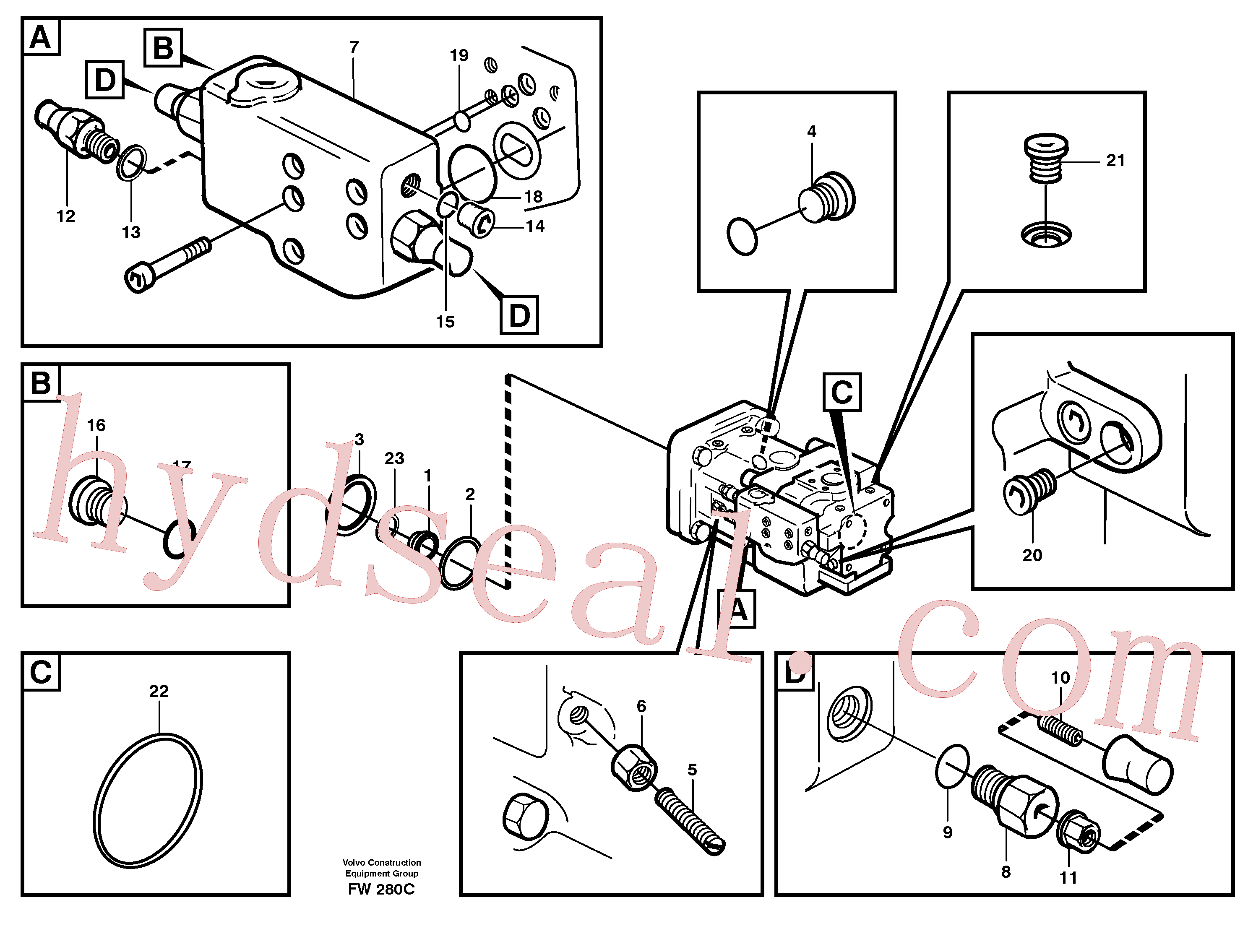 VOE14503916 for Volvo Hydraulic pump(FW280C assembly)