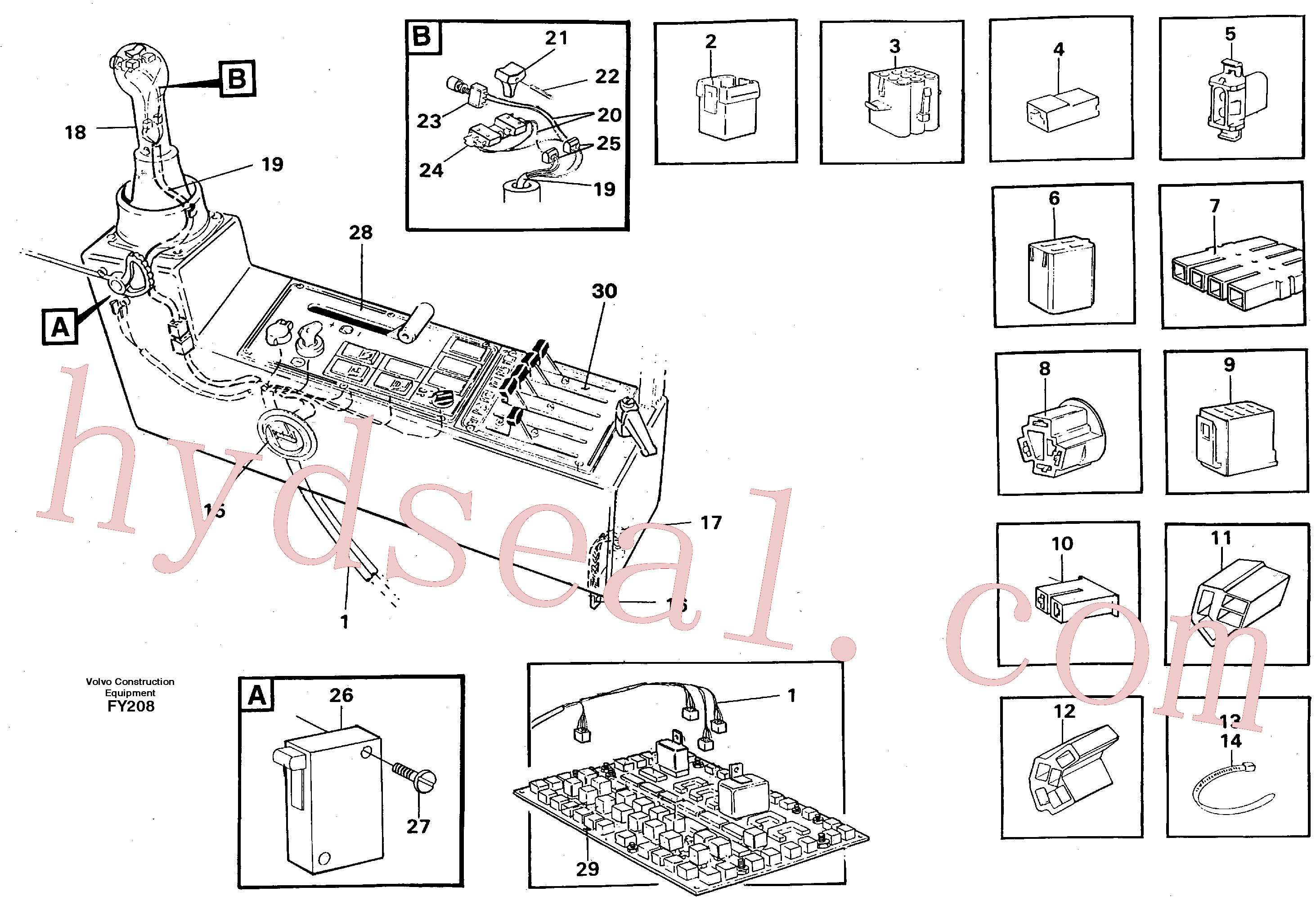 VOE14254689 for Volvo Cable harness, side panel, left(FY208 assembly)