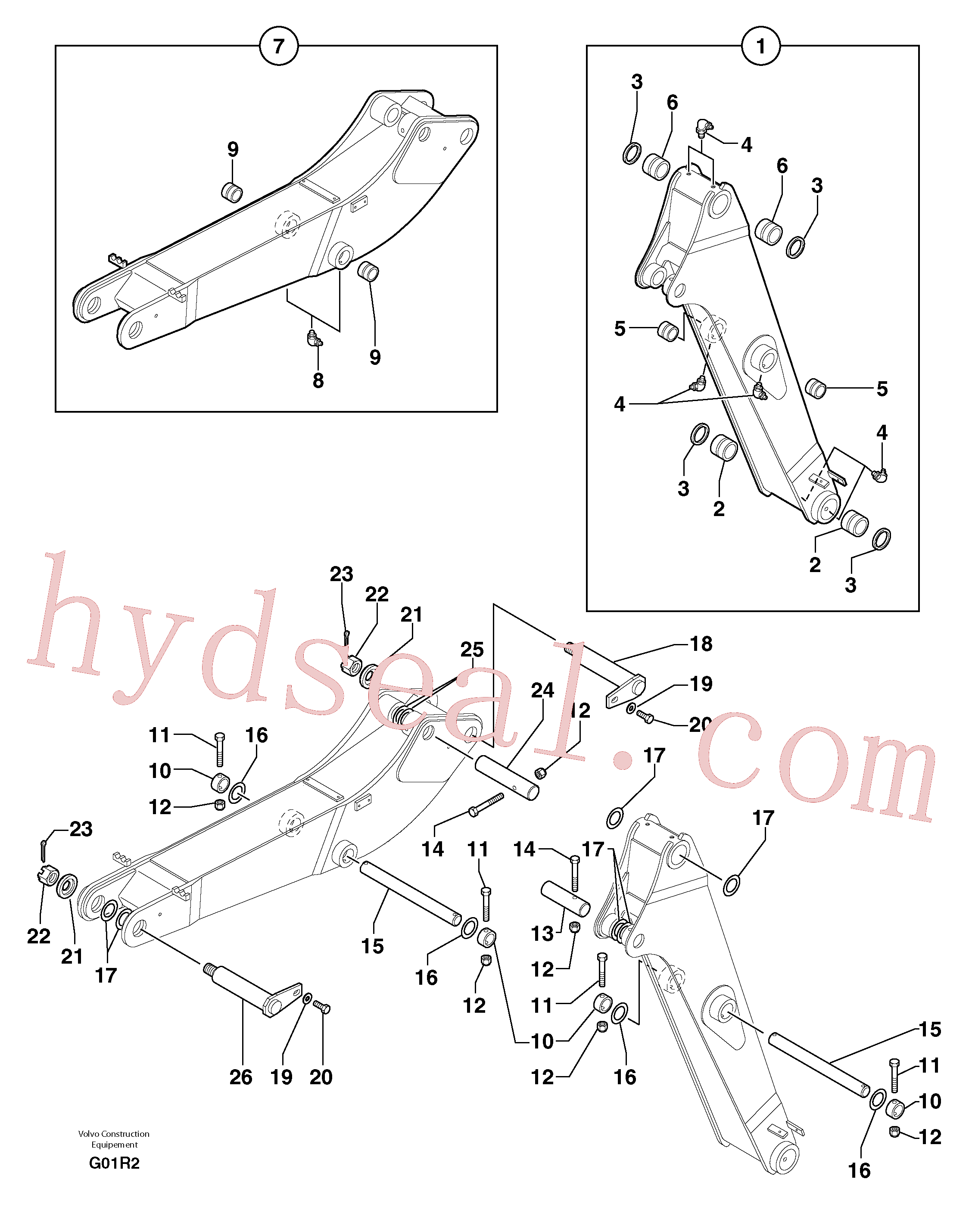 PJ3870302 for Volvo Boom / intermediate boom(G01R2 assembly)