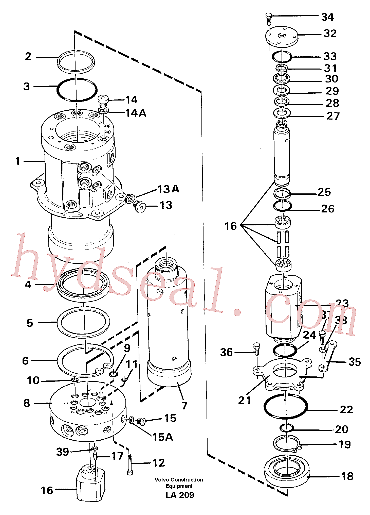 VOE14013299 for Volvo Turning joint(LA209 assembly)