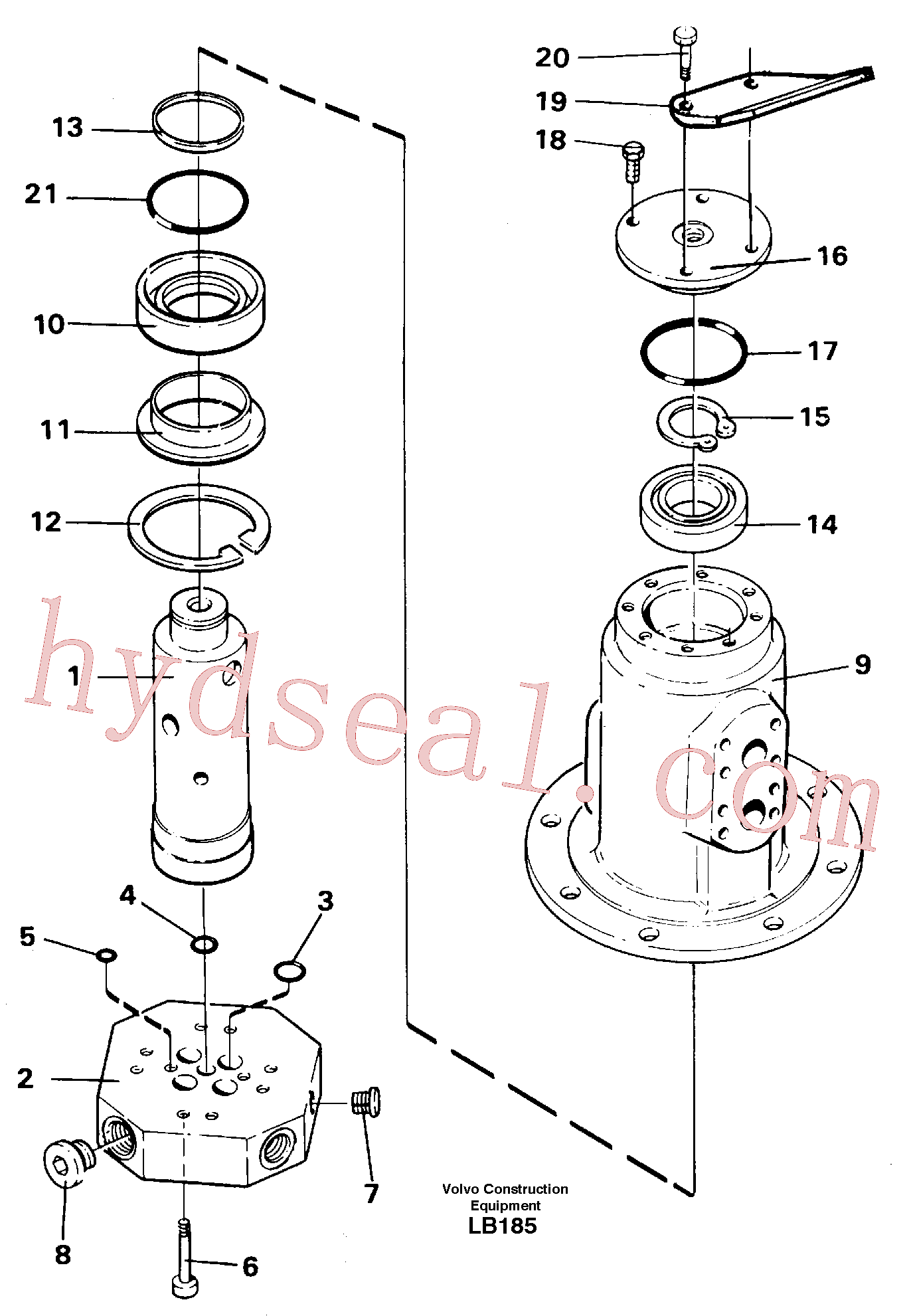 VOE14013299 for Volvo Turning joint(LB185 assembly)