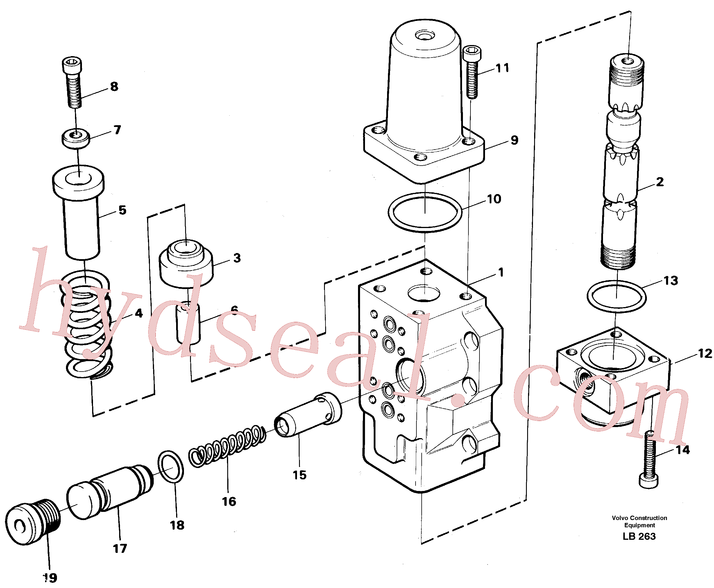 VOE14252125 for Volvo Four-way valve, bucket primary(LB263 assembly)