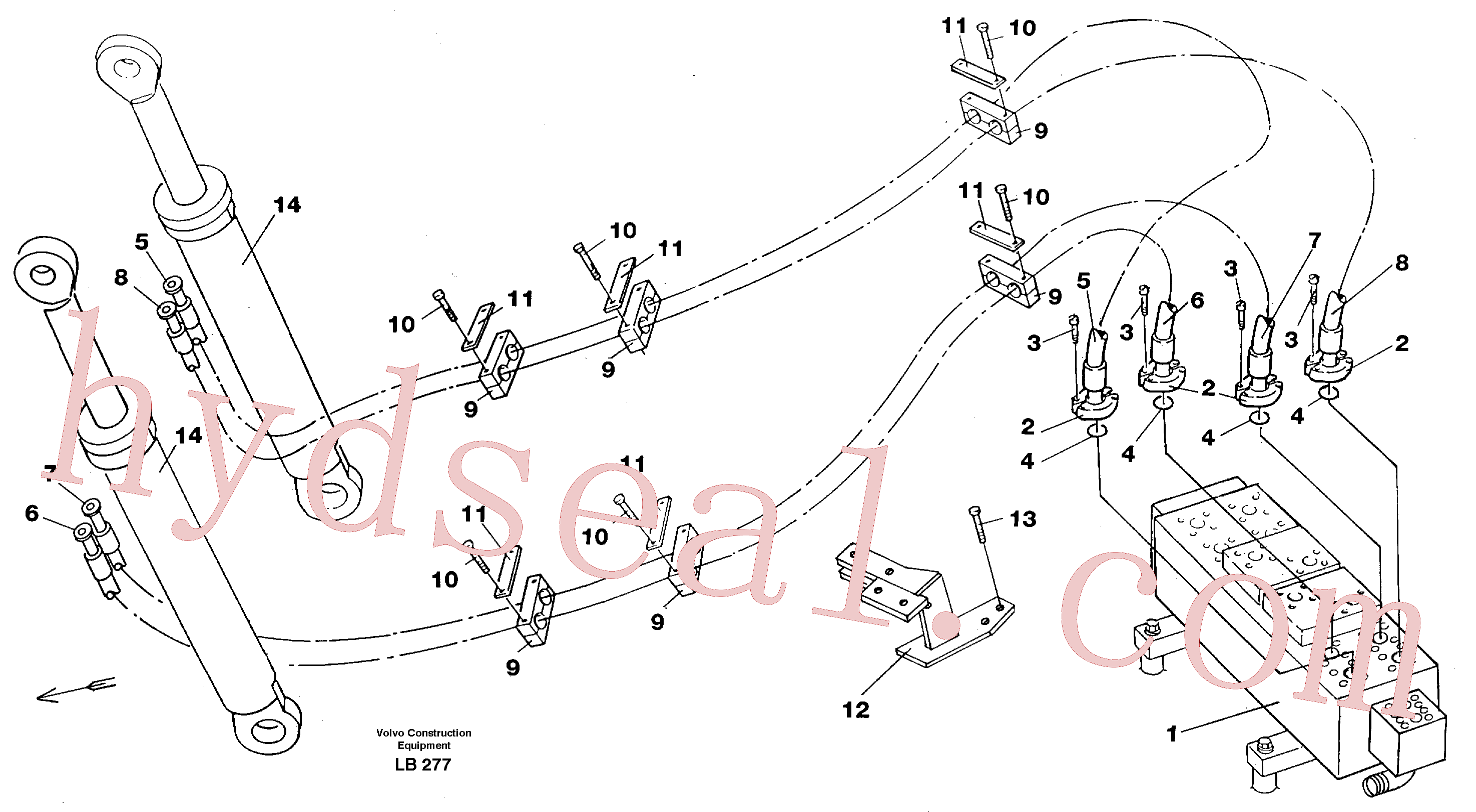 VOE14264010 for Volvo Hydraulic system, boom(LB277 assembly)