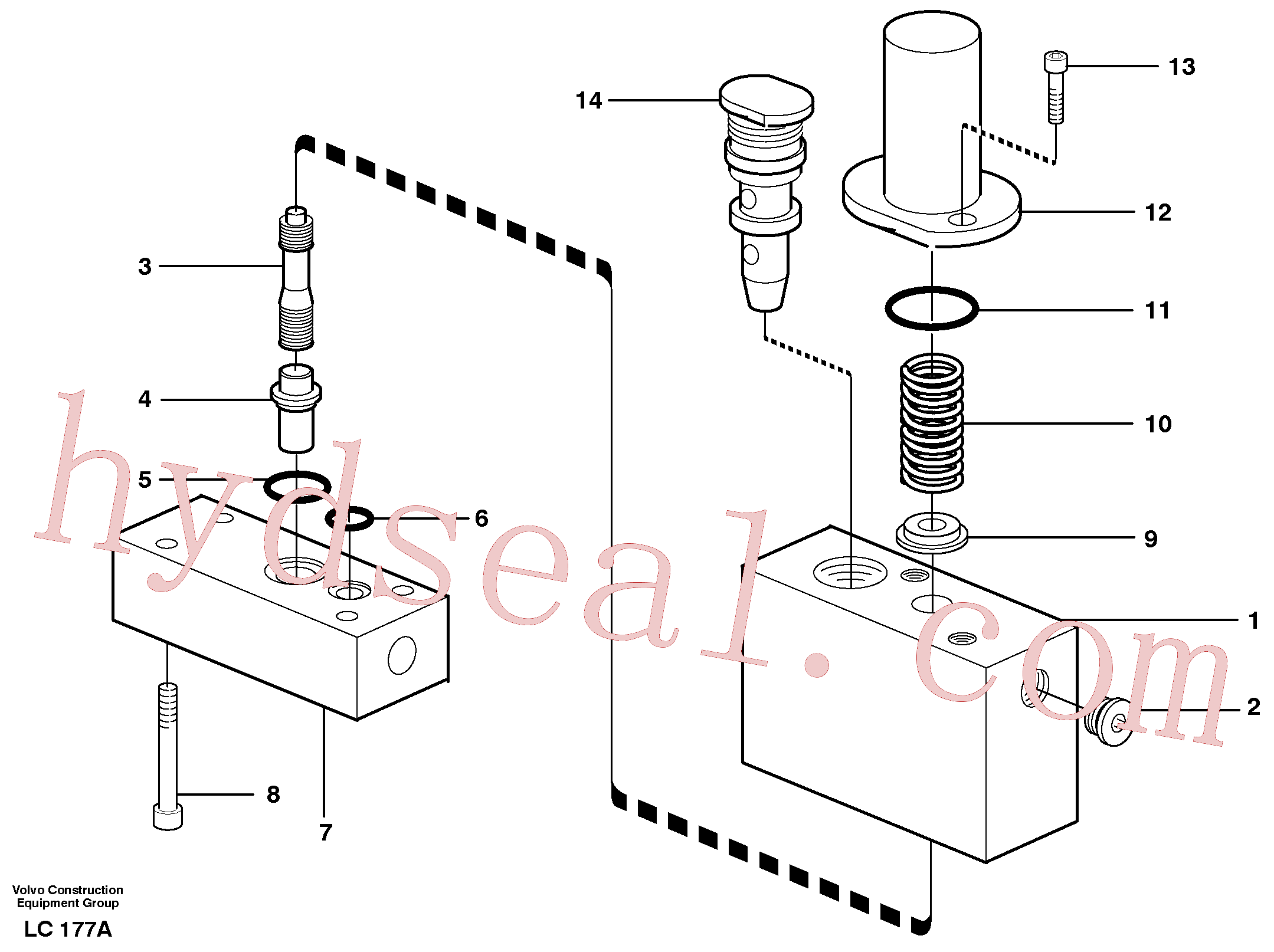 VOE14232757 for Volvo Thermostatic valve(LC177A assembly)