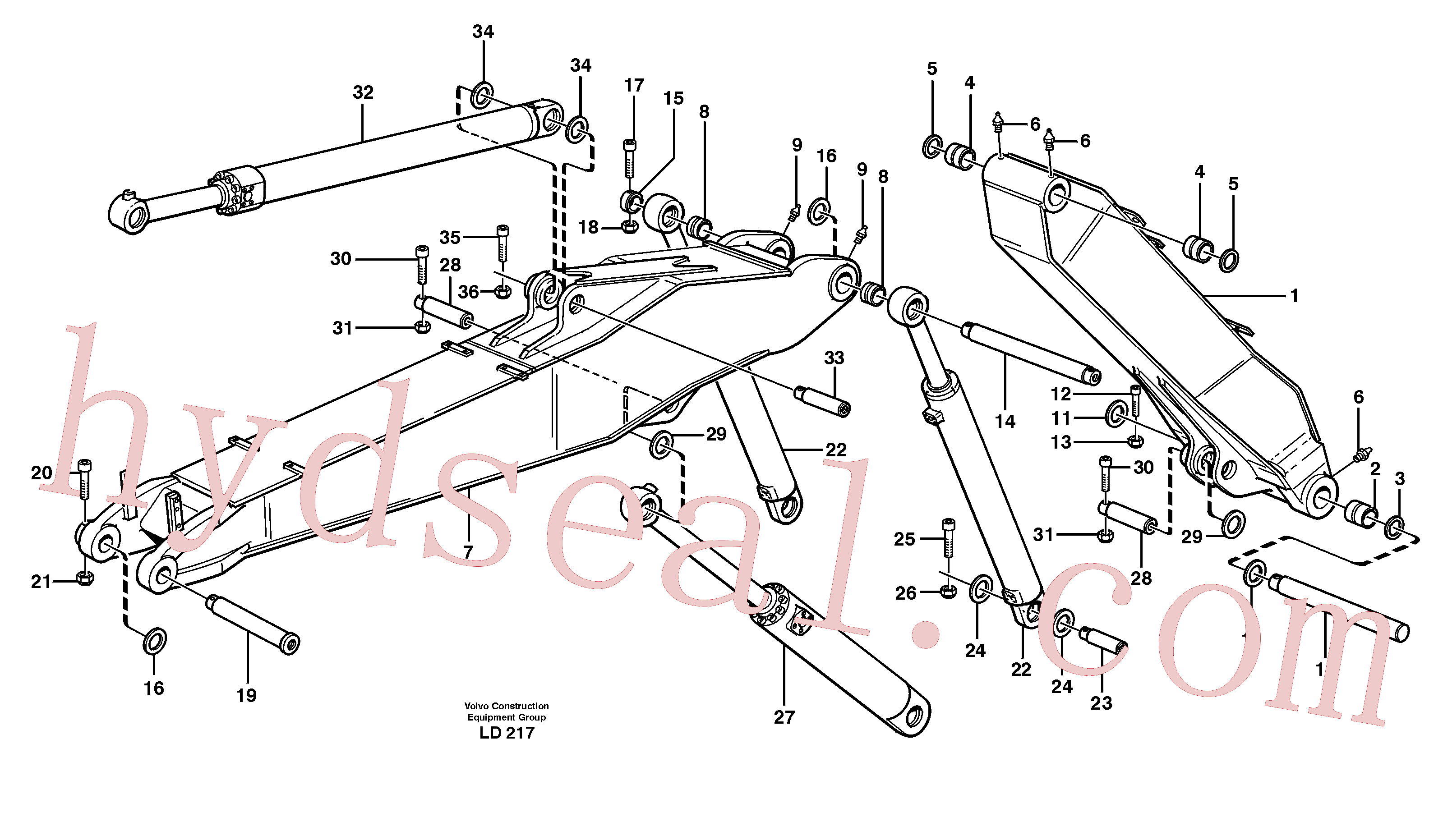 VOE14370074 for Volvo Adjustable boom(LD217 assembly)