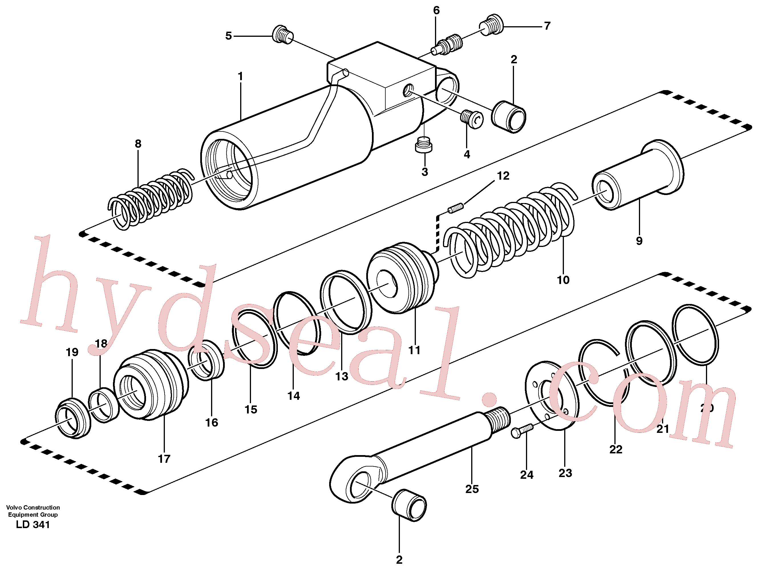 VOE14244354 for Volvo Hydraulic cylinder(LD341 assembly)
