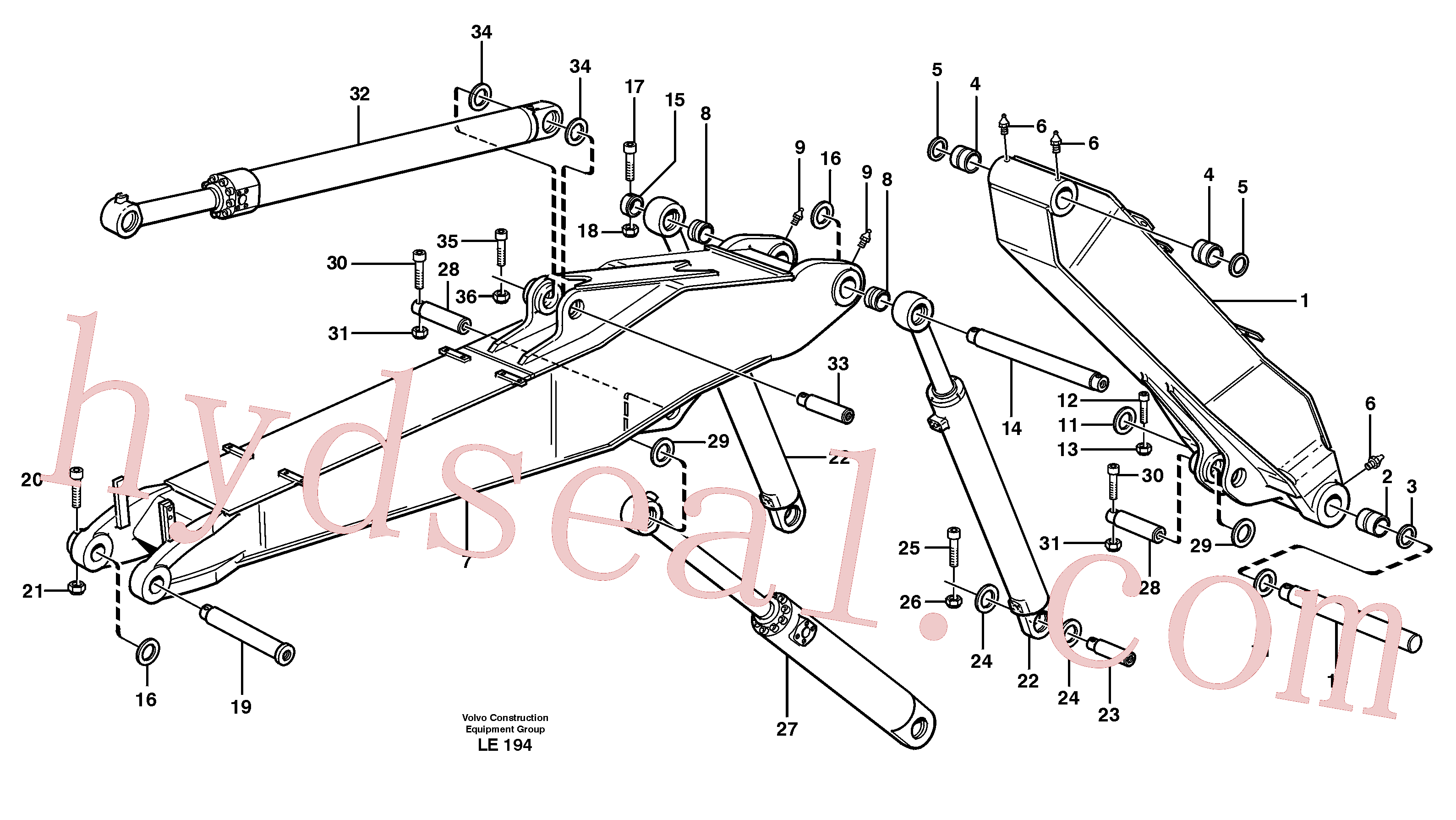 VOE14370074 for Volvo Adjustable boom(LE194 assembly)