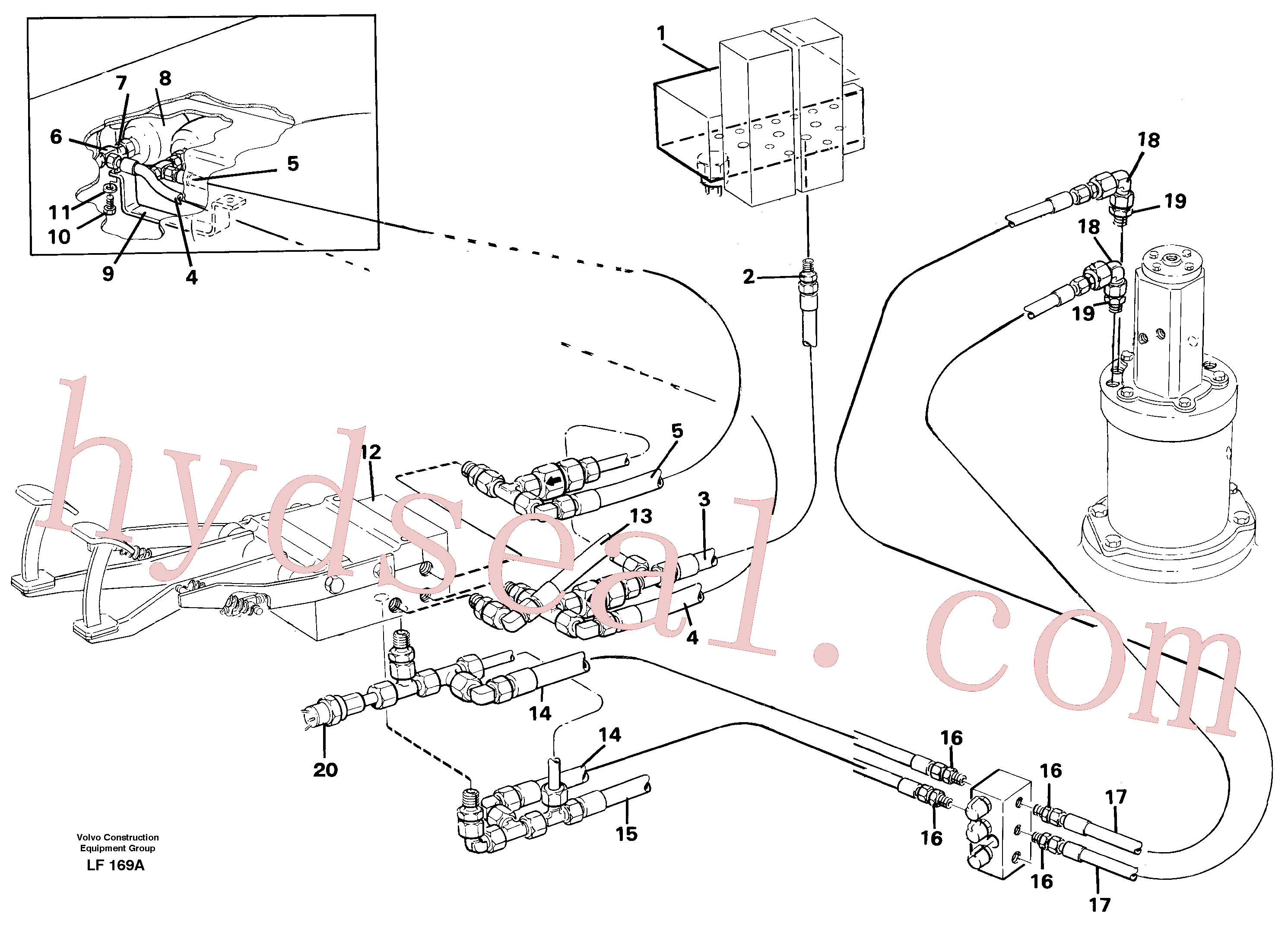 VOE11716285 for Volvo Brake system, uppercarrige(LF169A assembly)