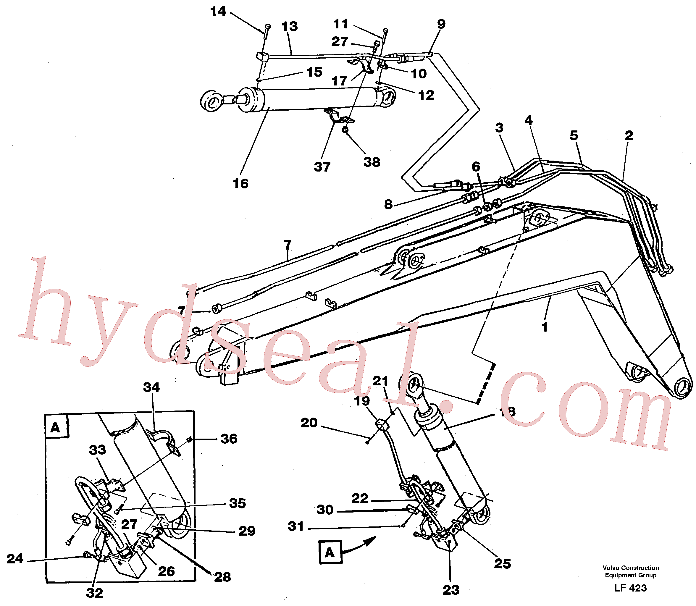 VOE14257071 for Volvo Hydraulic system, boom 5.20 m(LF423 assembly)