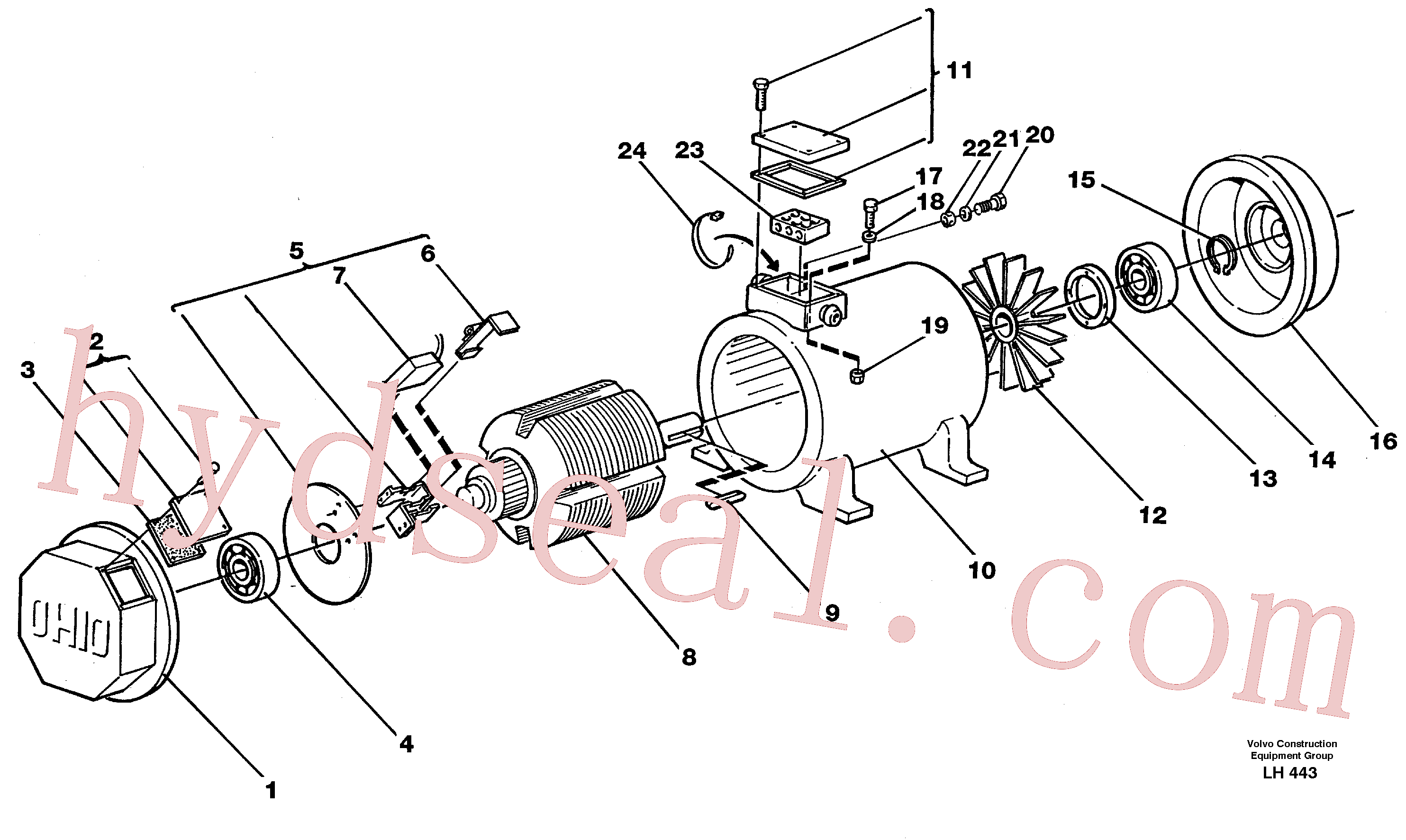 VOE11701867 for Volvo Magnet equipment Ohio, alternator 15 kw(LH443 assembly)