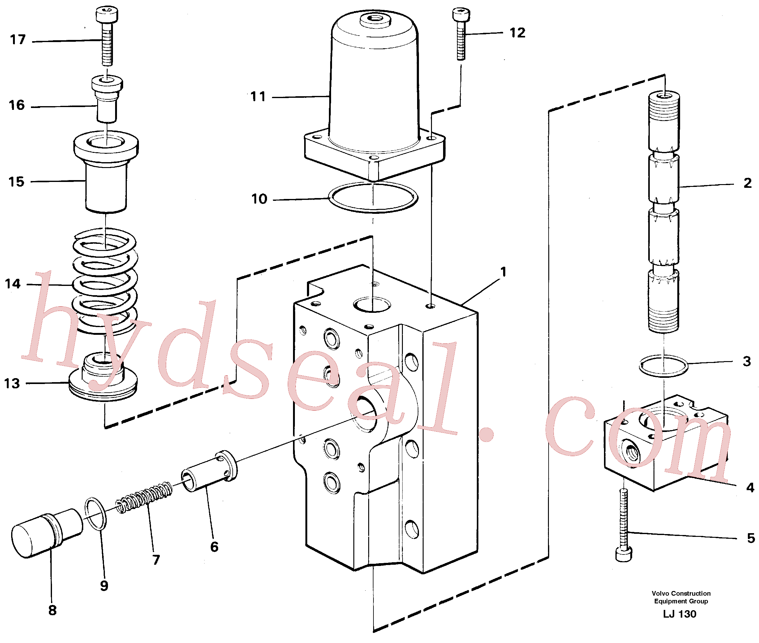 VOE14249864 for Volvo Four-way valve Primary(LJ130 assembly)