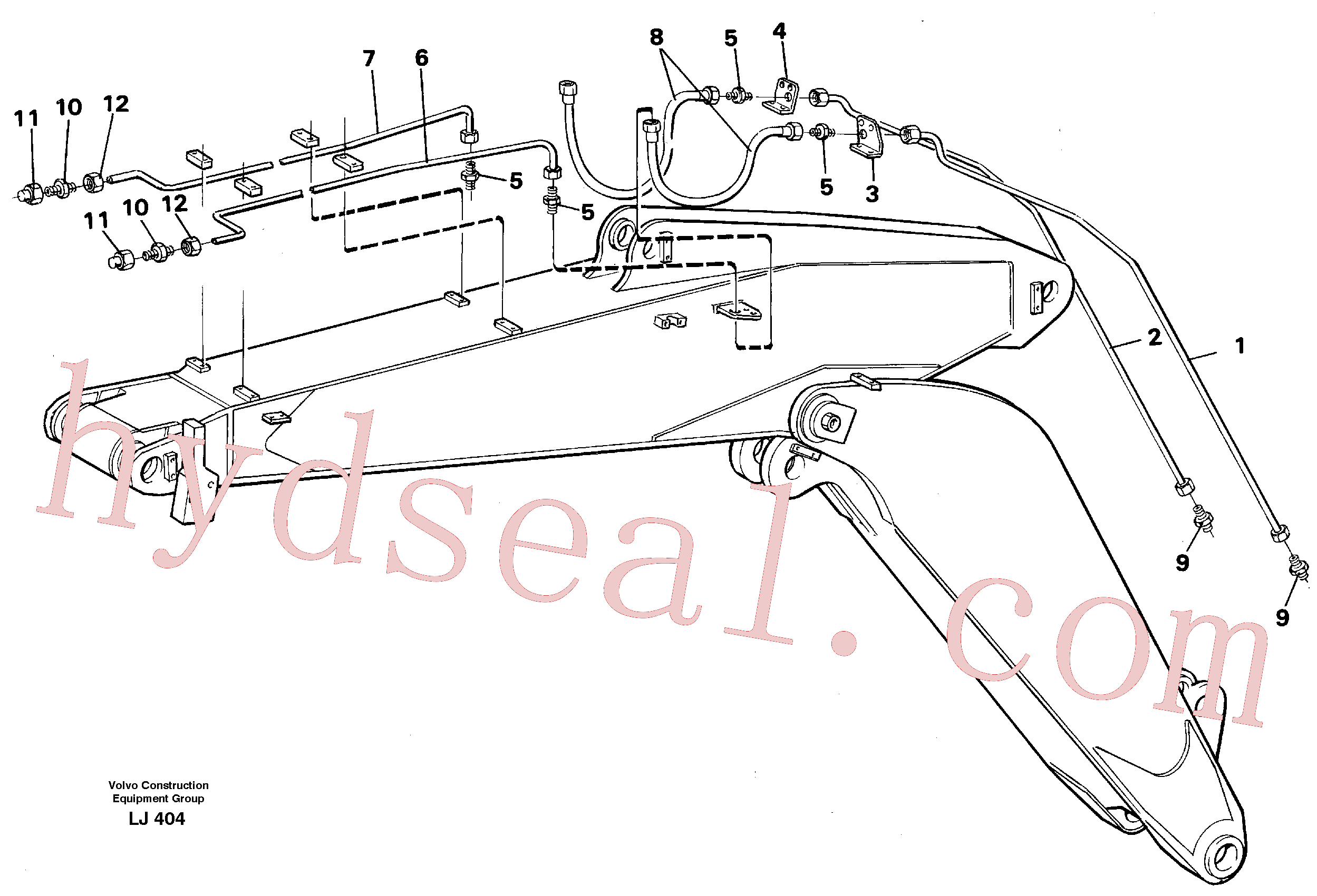 VOE14261588 for Volvo Slope bucket and grab equipment on adjustable boom, 5.90 m(LJ404 assembly)