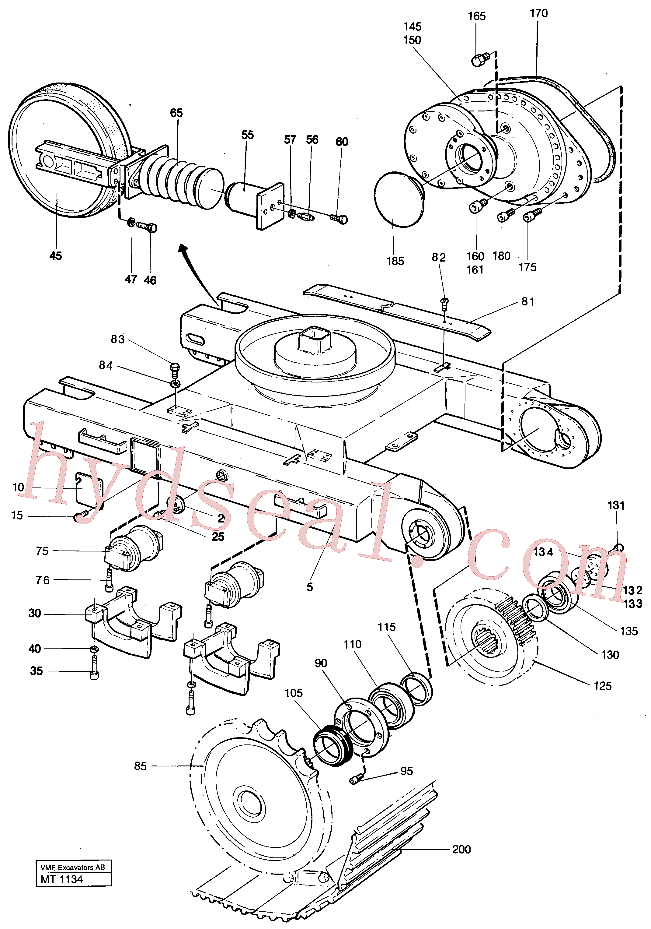 VOE13968816 for Volvo Undercarriage Ec 230 Undercarriage Ec 229(MT1134 assembly)