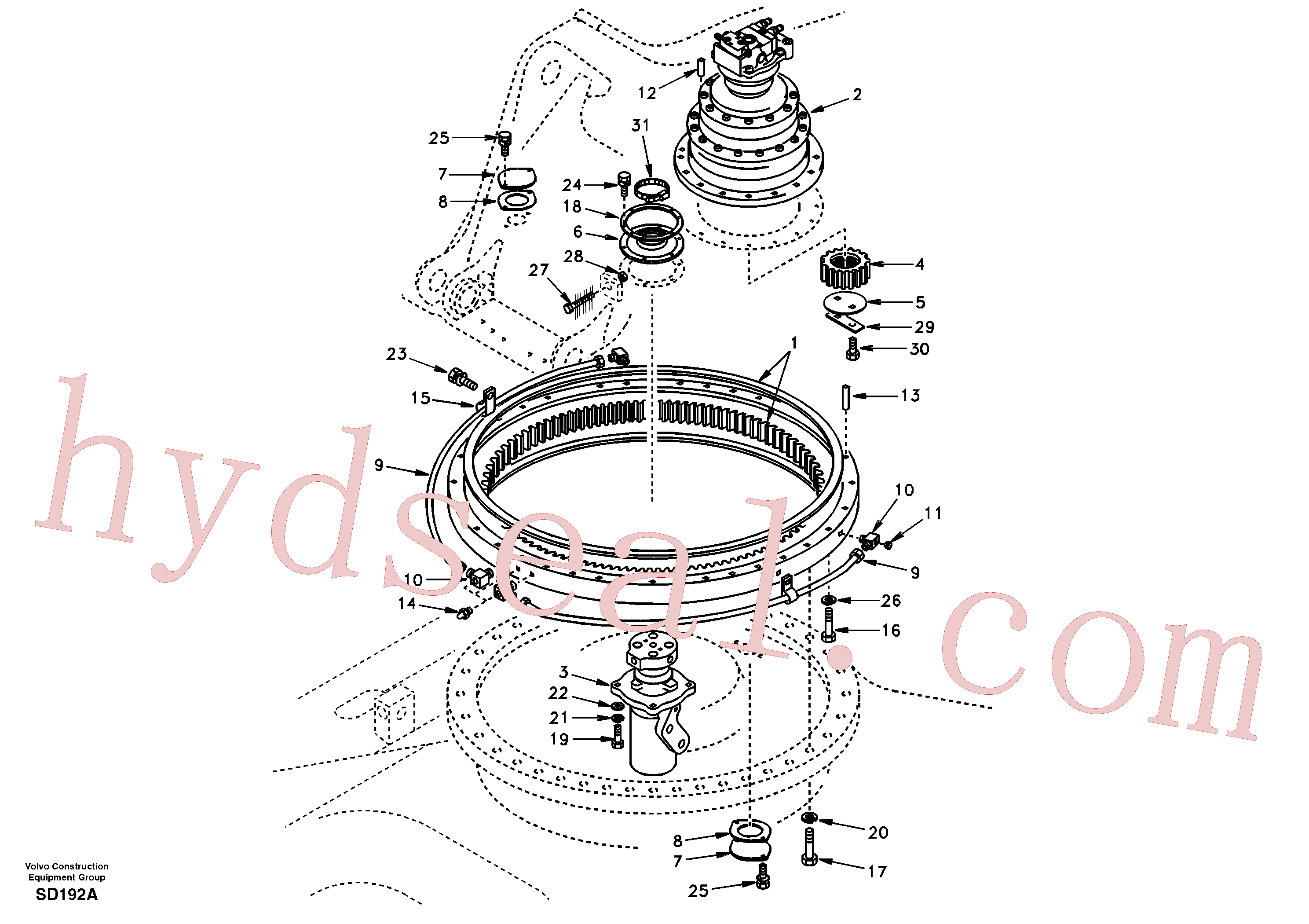 SA1155-01110 for Volvo Swing system(SD192A assembly)