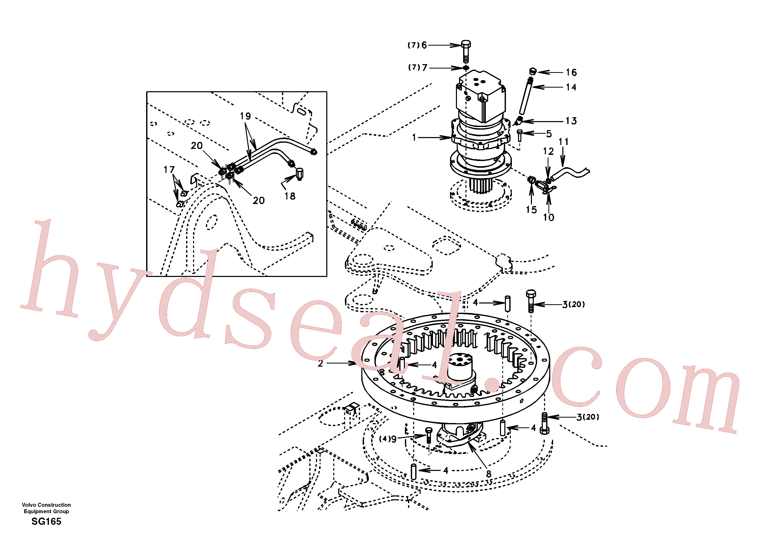 SA1042-09970 for Volvo Swing system(SG165 assembly)
