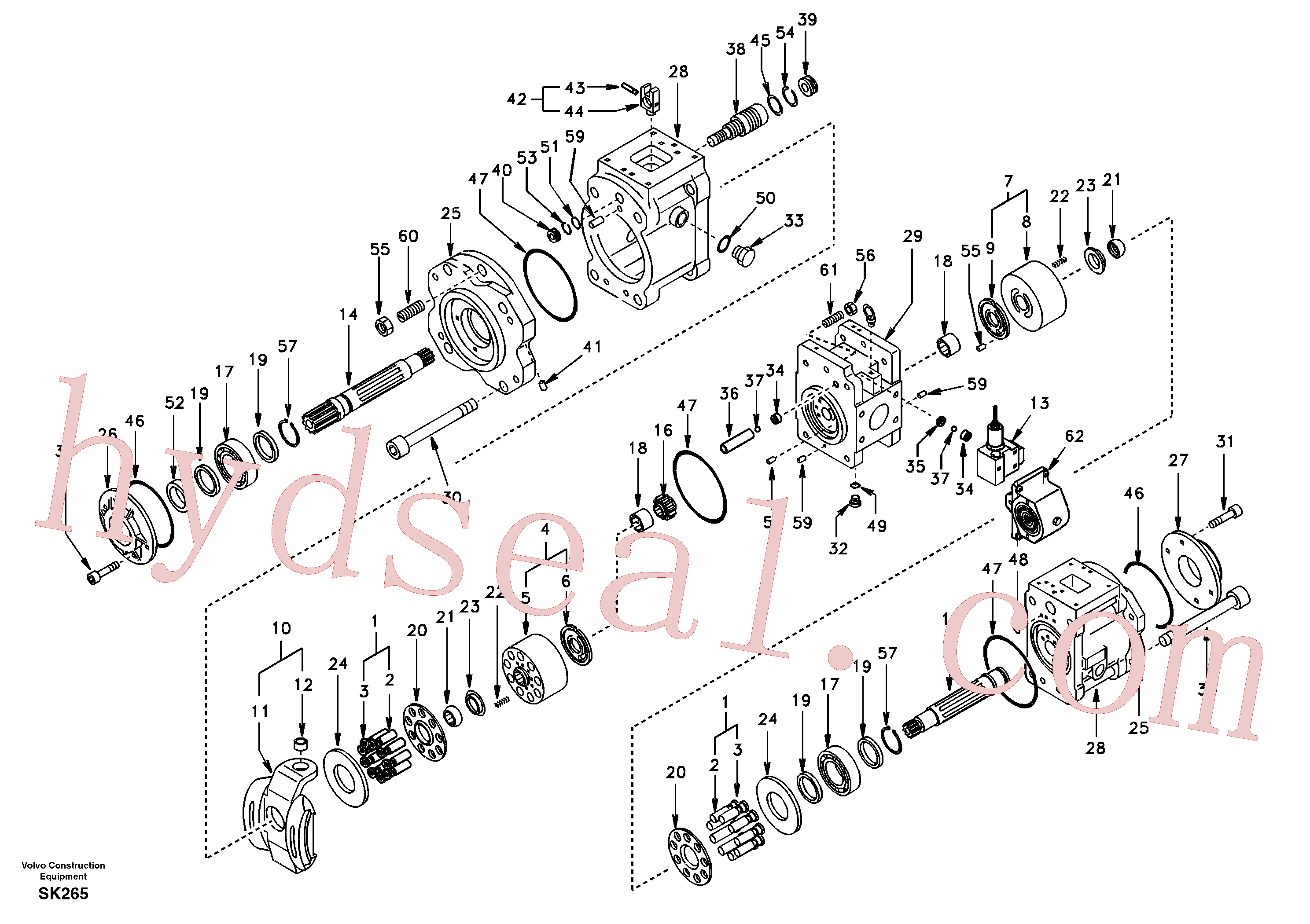 SA8230-25620 for Volvo Hydraulic pump(SK265 assembly)