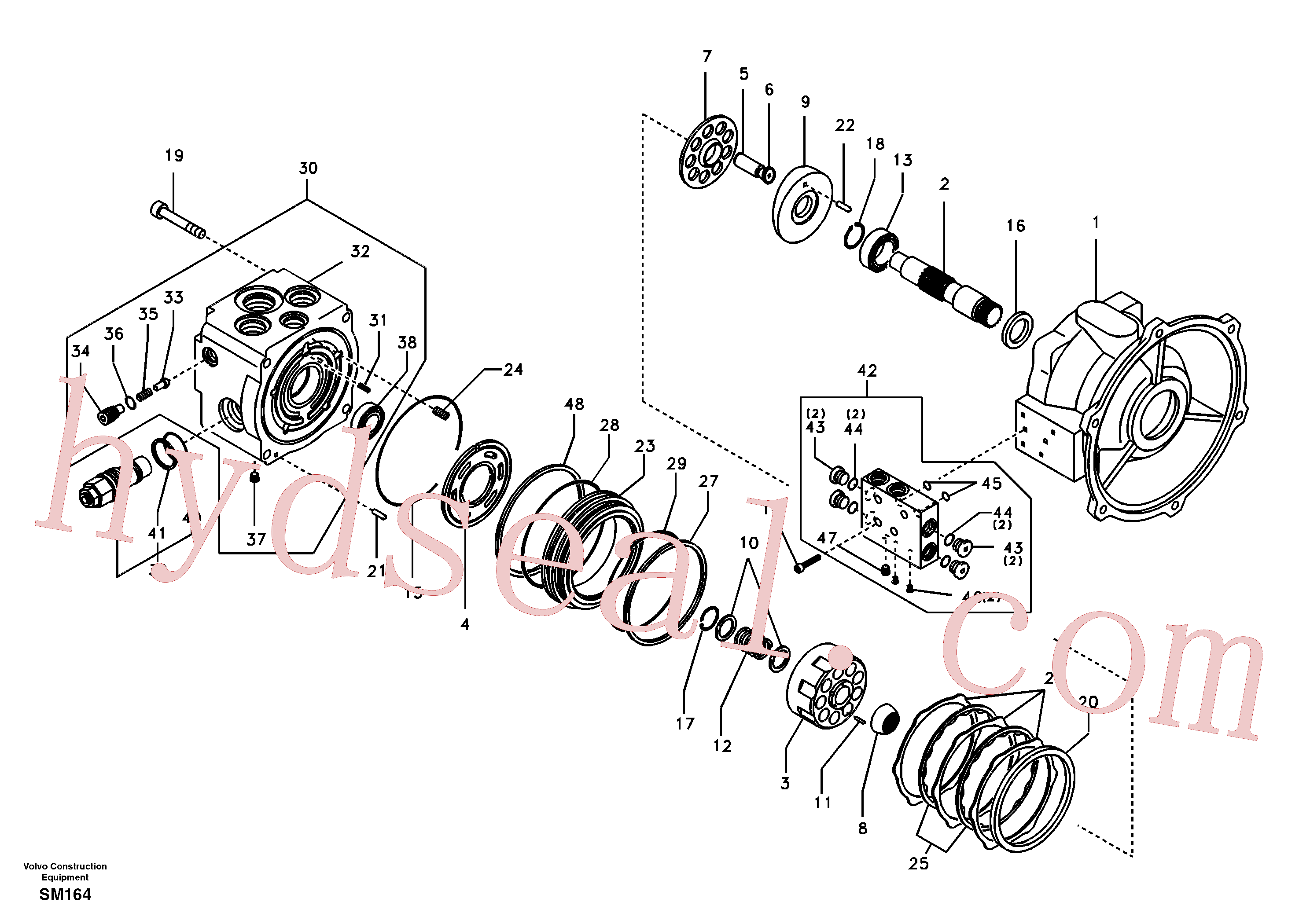 SA8230-26680 for Volvo Swing motor(SM164 assembly)