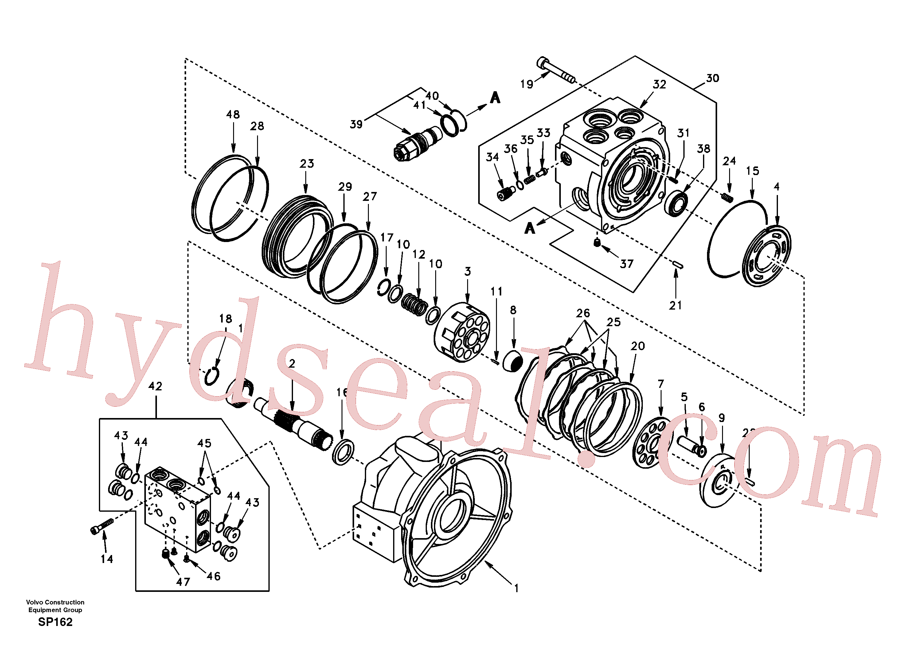 SA8230-26680 for Volvo Swing motor(SP162 assembly)