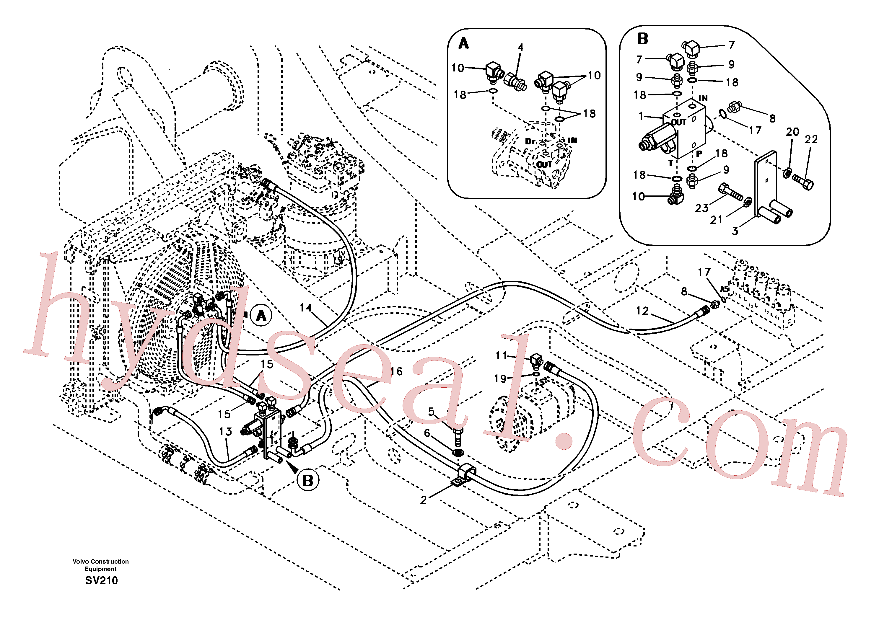 SA9451-03213 for Volvo Hydraulic system, oil cooling system(SV210 assembly)
