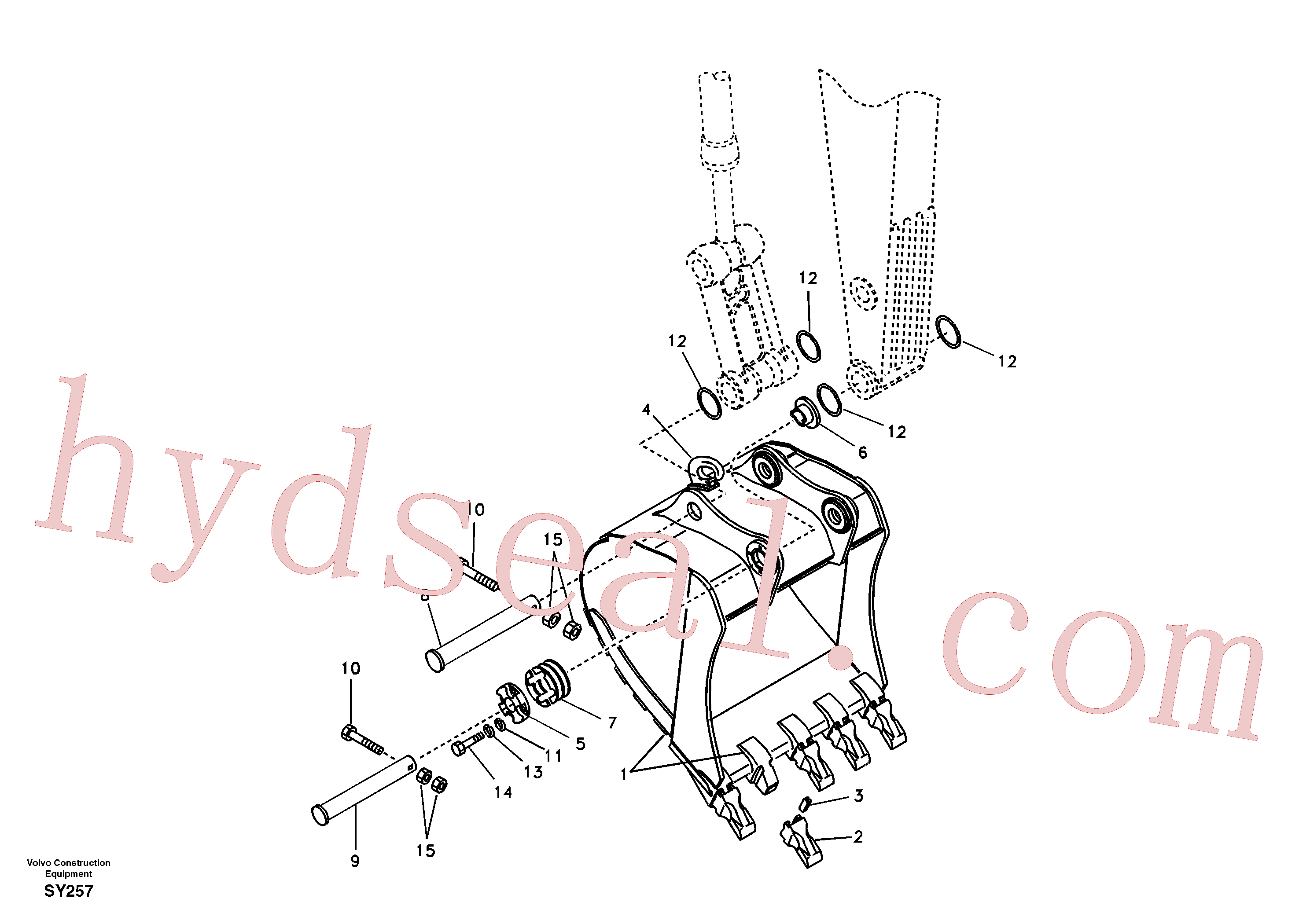 SA1171-80870 for Volvo Bucket(SY257 assembly)