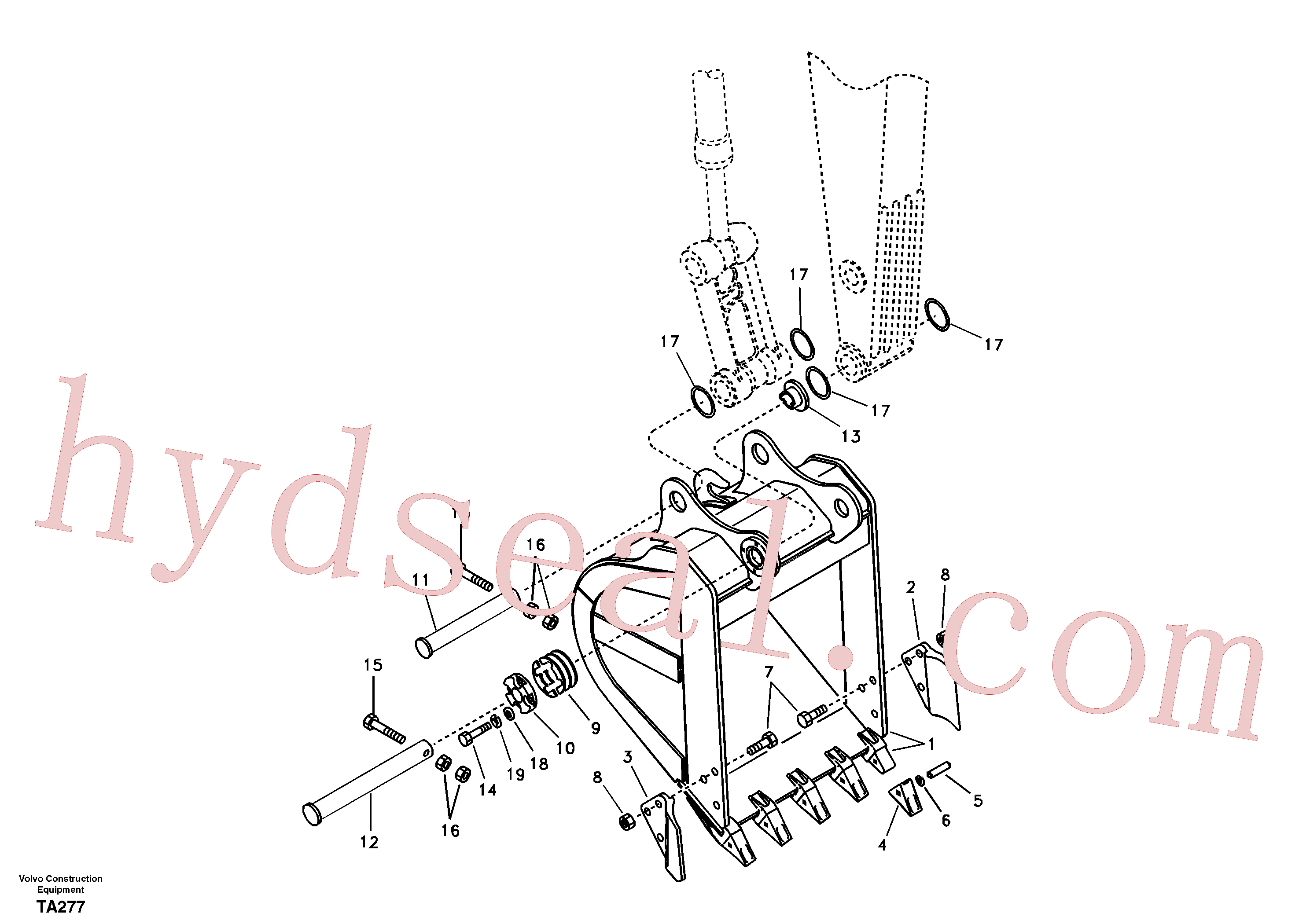 SA1171-00012 for Volvo Bucket(TA277 assembly)