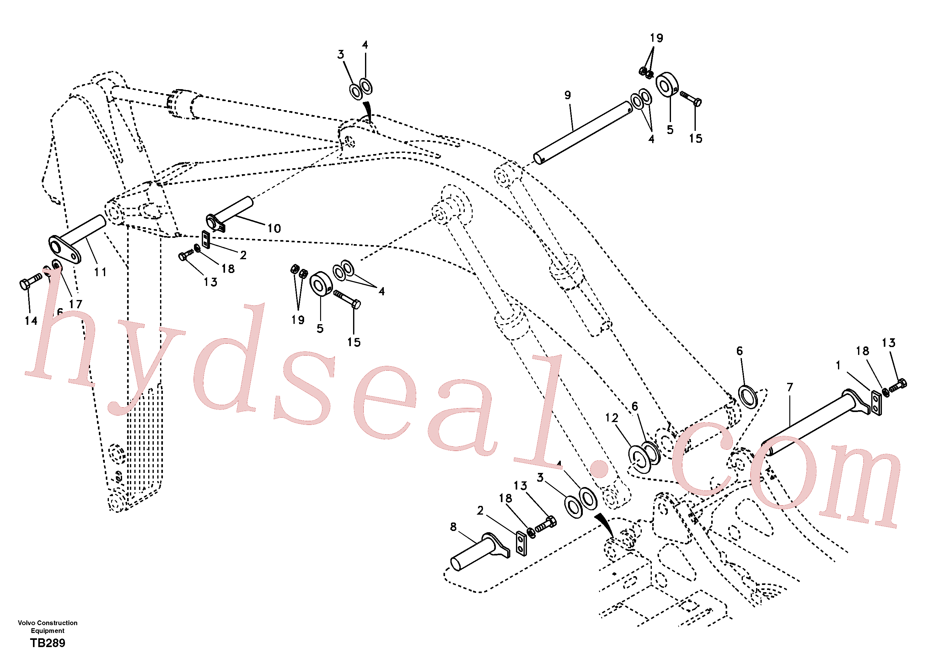 VOE14510442 for Volvo Links to boom(TB289 assembly)
